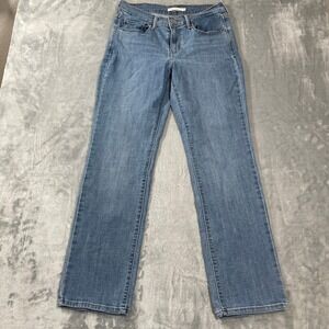 Levis Jeans Women's 8S W29 L30 505 Straight Leg Medium Wash Blue Denim